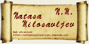 Nataša Milosavljev vizit kartica